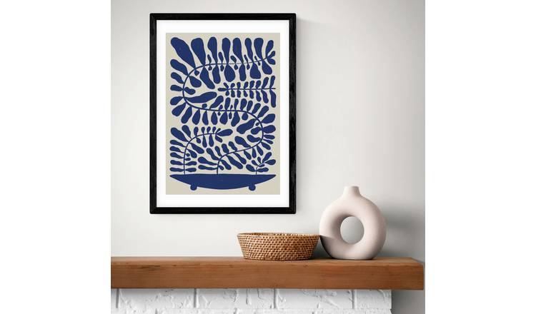 East End Prints 100 Leaved Plant Black Frame Art Print - A2