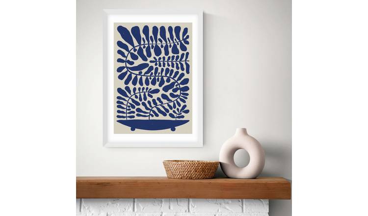 East End Prints 100 Leaved Plant White Frame Art Print - A2