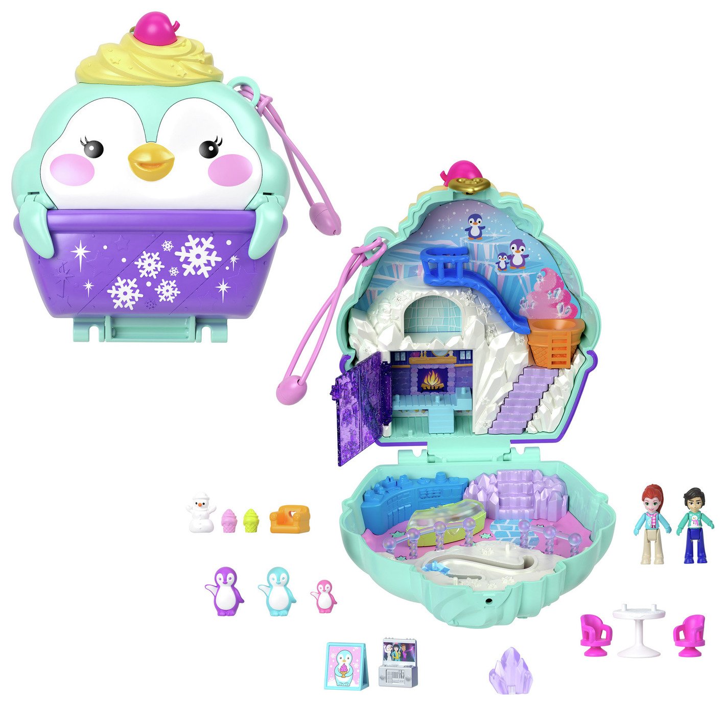 Polly Pocket Snow Sweet Penguin Compact Playset