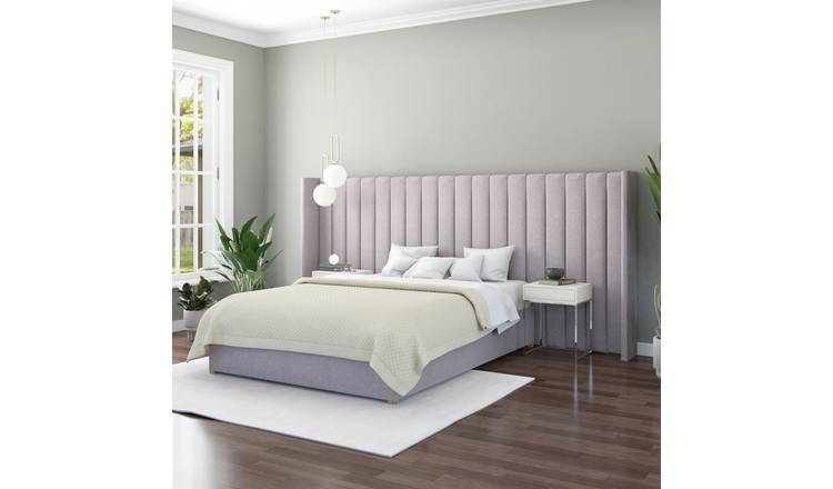 Aspire Grandeur Wing Kingsize Ottoman Bed Frame - Grey