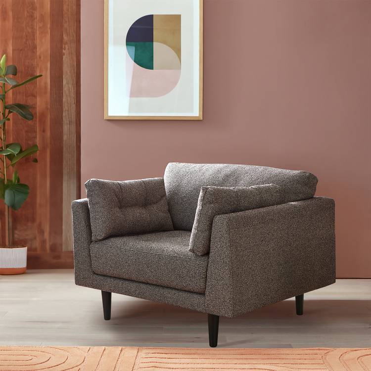 Habitat Kleo Fabric Cuddle Chair - Charcoal 0