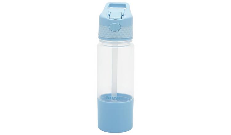 Smash Snack And Sip Blue Sipper Water Bottle - 450 ml