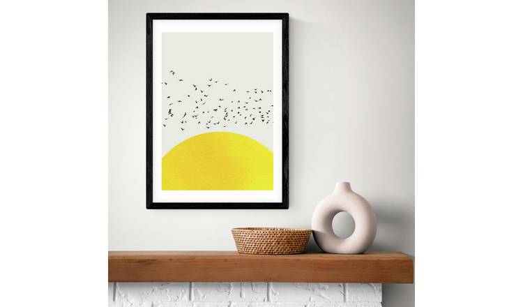 East End Prints A Thousand Birds Black Frame Art Print - A2