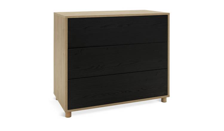 Habitat Koda 3 Drawer Chest - Black