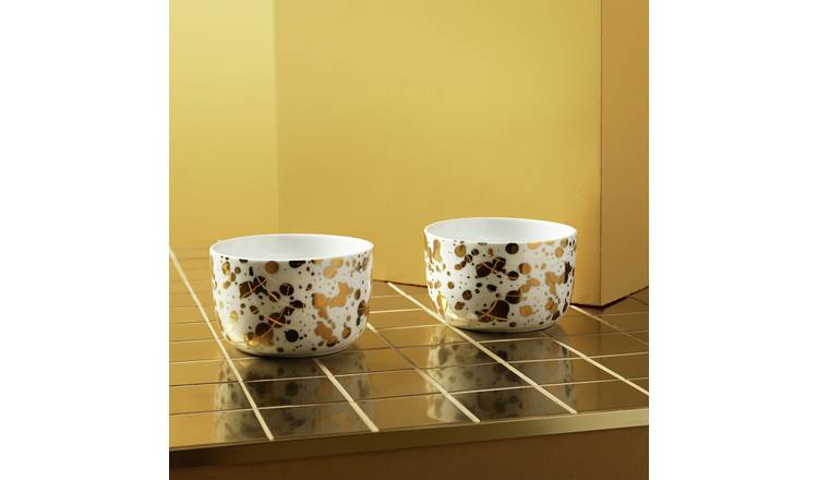 Habitat 60 Gold Edit Jackson Porcelain Nibble Bowl Set