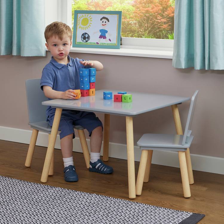 Liberty House Nursery Table and Chair Set - Grey 0