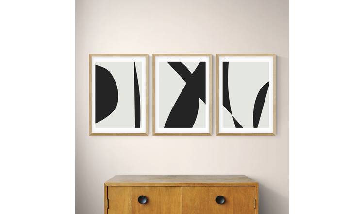 East End Prints Abstract Oak Frame Art Print - A2