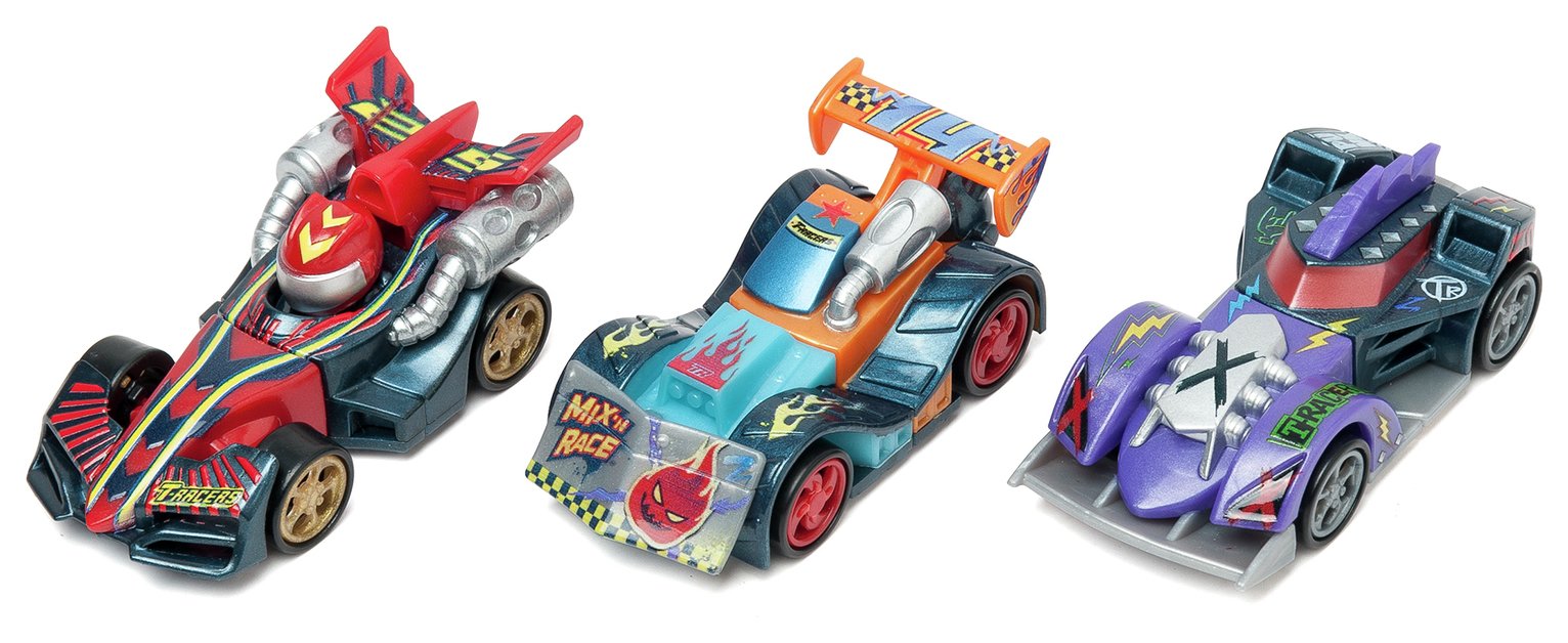 T-Racers Mix & Race Toy Cars - Pack of 3