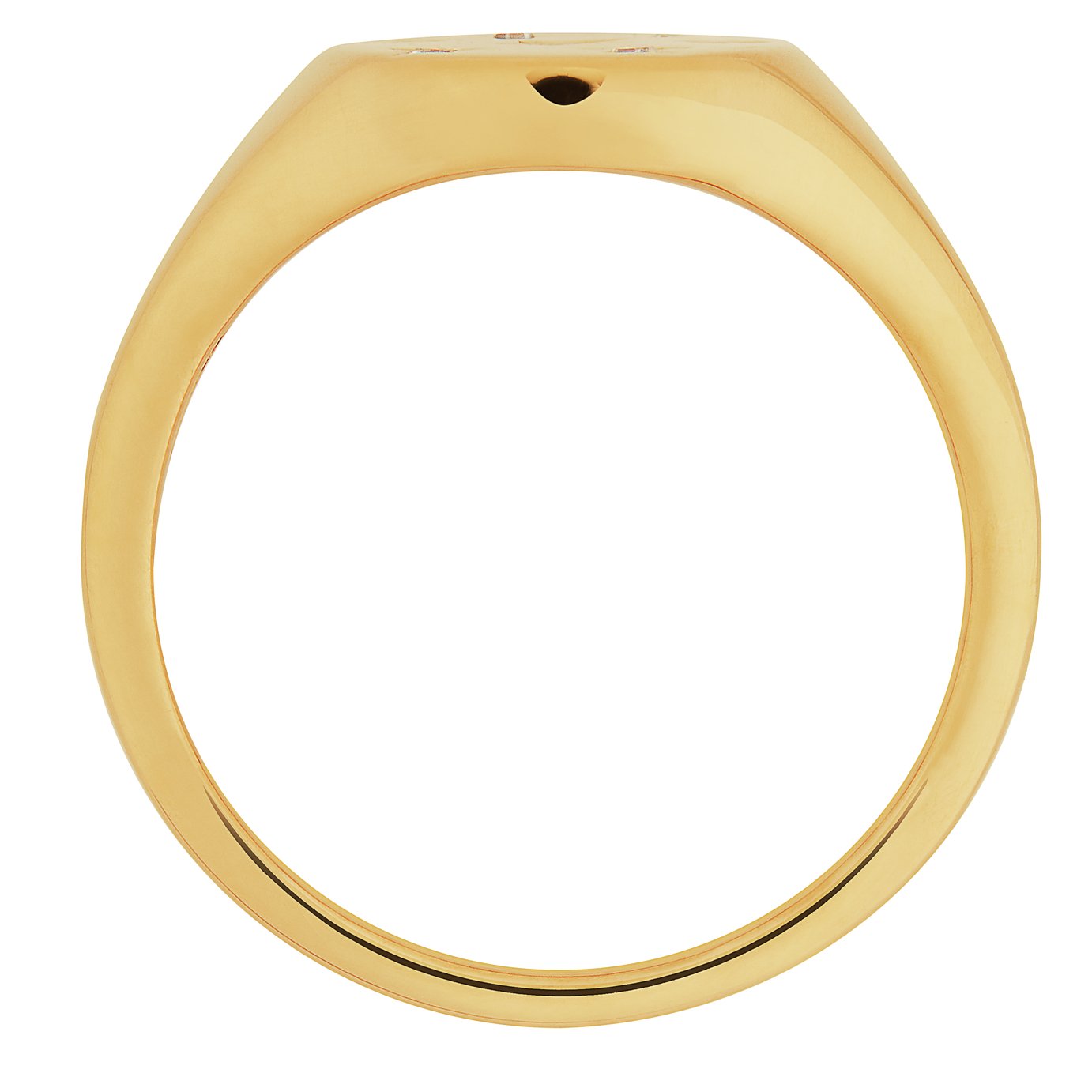 Revere 9ct Gold Plated 0.04ct tw Diamond Star Signet Ring -O Review