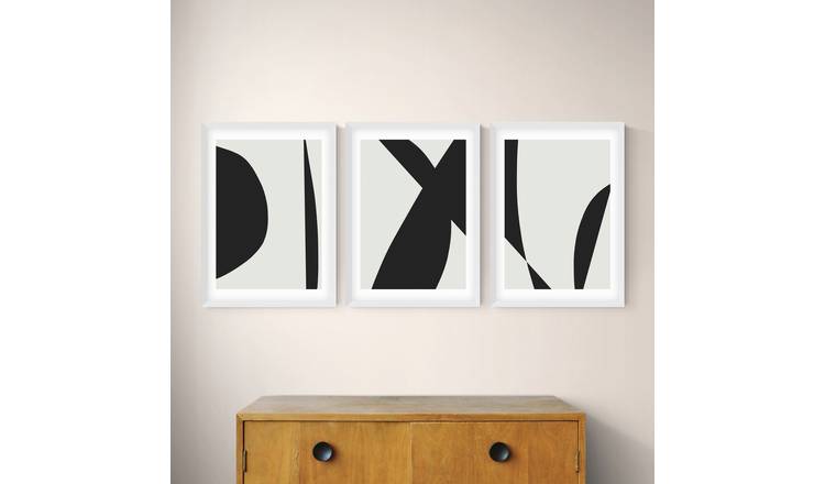 East End Prints Abstract White Frame Art Print - A3