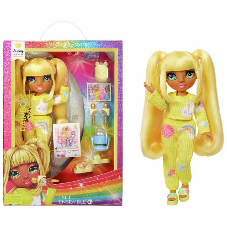 Rainbow High Junior High PJ Party Doll - Sunny - 22cm 0