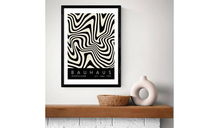 East End Prints Bauhaus Black Black Frame Art Print - A3