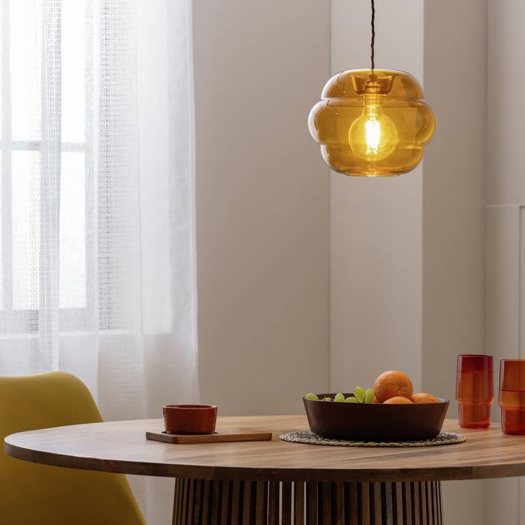 Habitat Orange Glass Honeycomb Easy Fit Lampshade - 25cm 0