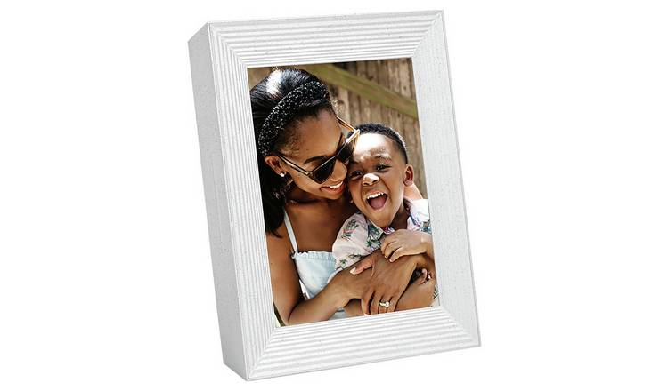AURA Mason 9 Inch Digital Photo Frame - White Quartz