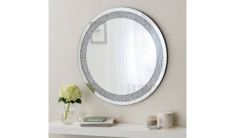 Argos Home Sparkle Glass Round Wall Mirror - 70x70cm