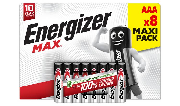 Energizer Max Alkaline AAA Batteries - Pack of 8