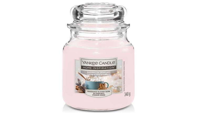 Yankee Home Inspiration Medium Candle Marshmallow Snowflakes