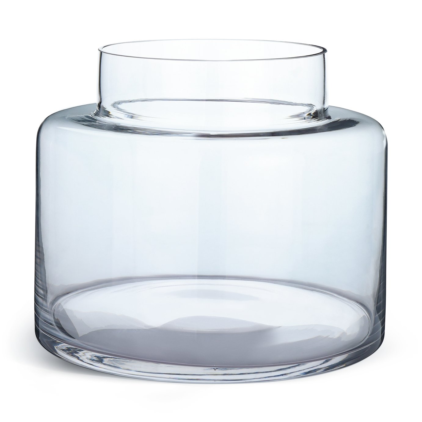 Habitat Wide Base Glass Vase - Clear