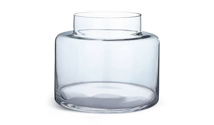 Habitat Wide Base Glass Vase - Clear