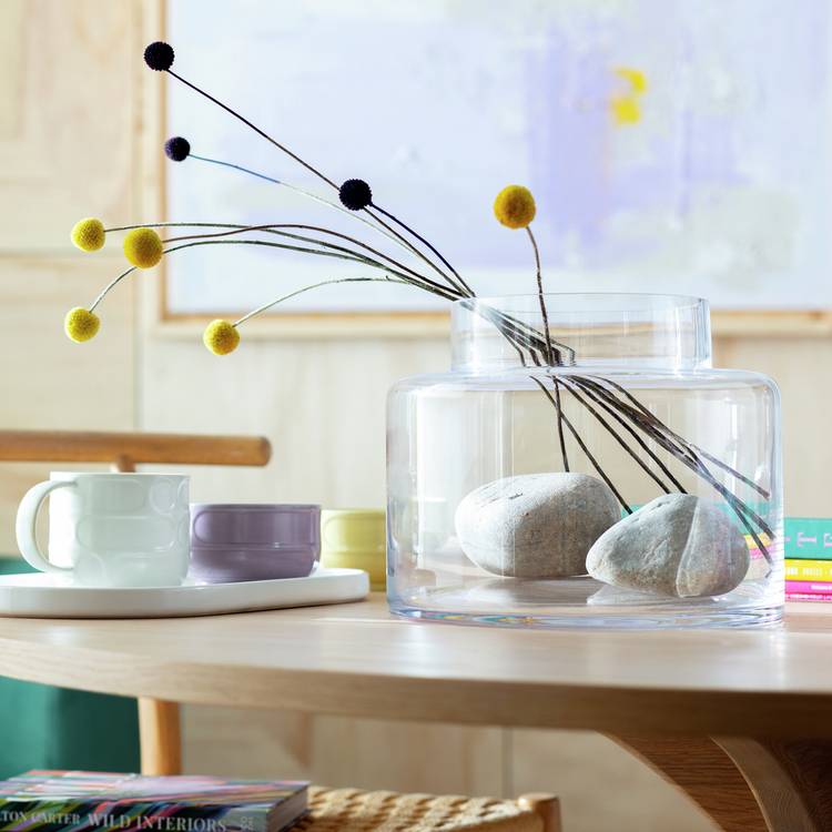 Habitat Wide Base Glass Vase - Clear 0