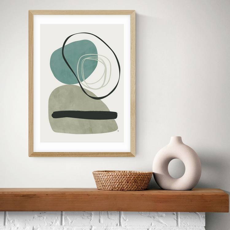 East End Prints Calo Oak Frame Art Print - A3 0