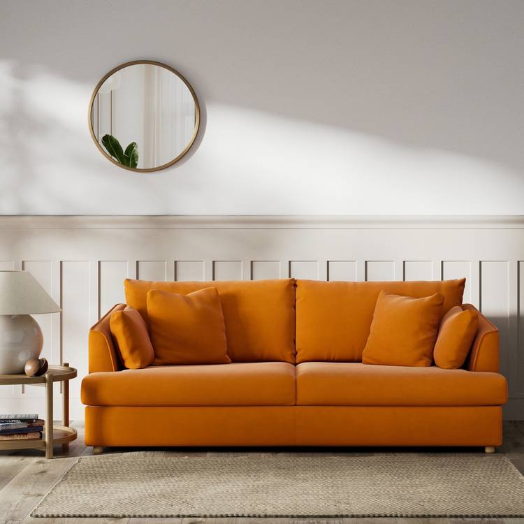 Habitat Holmfirth Fabric 3 Seater Sofa - Orange 0