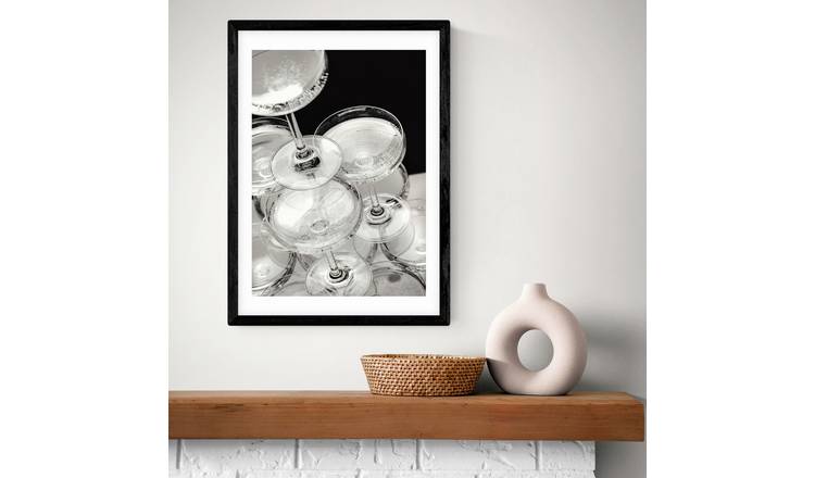 East End Prints Champagne Black Frame Art Print - A2