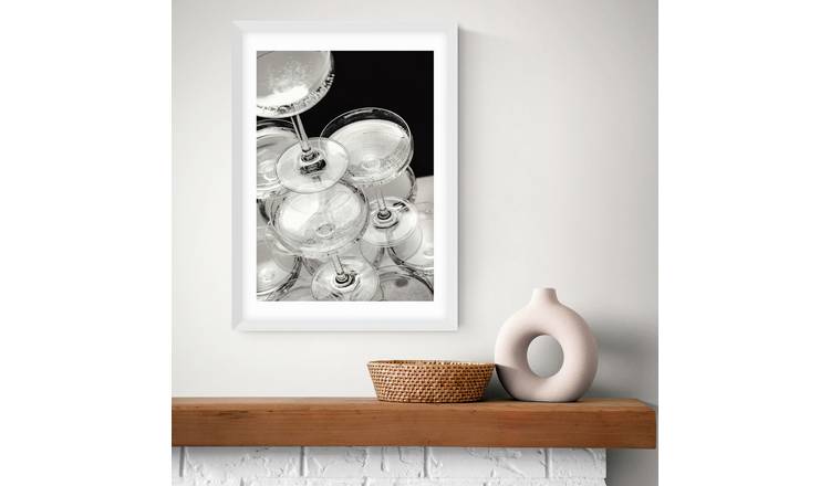 East End Prints Champagne White Frame Art Print - A2