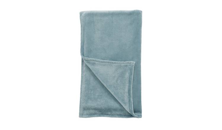 Argos Home Fleece Throw - Rustic Blue - 150x200cm