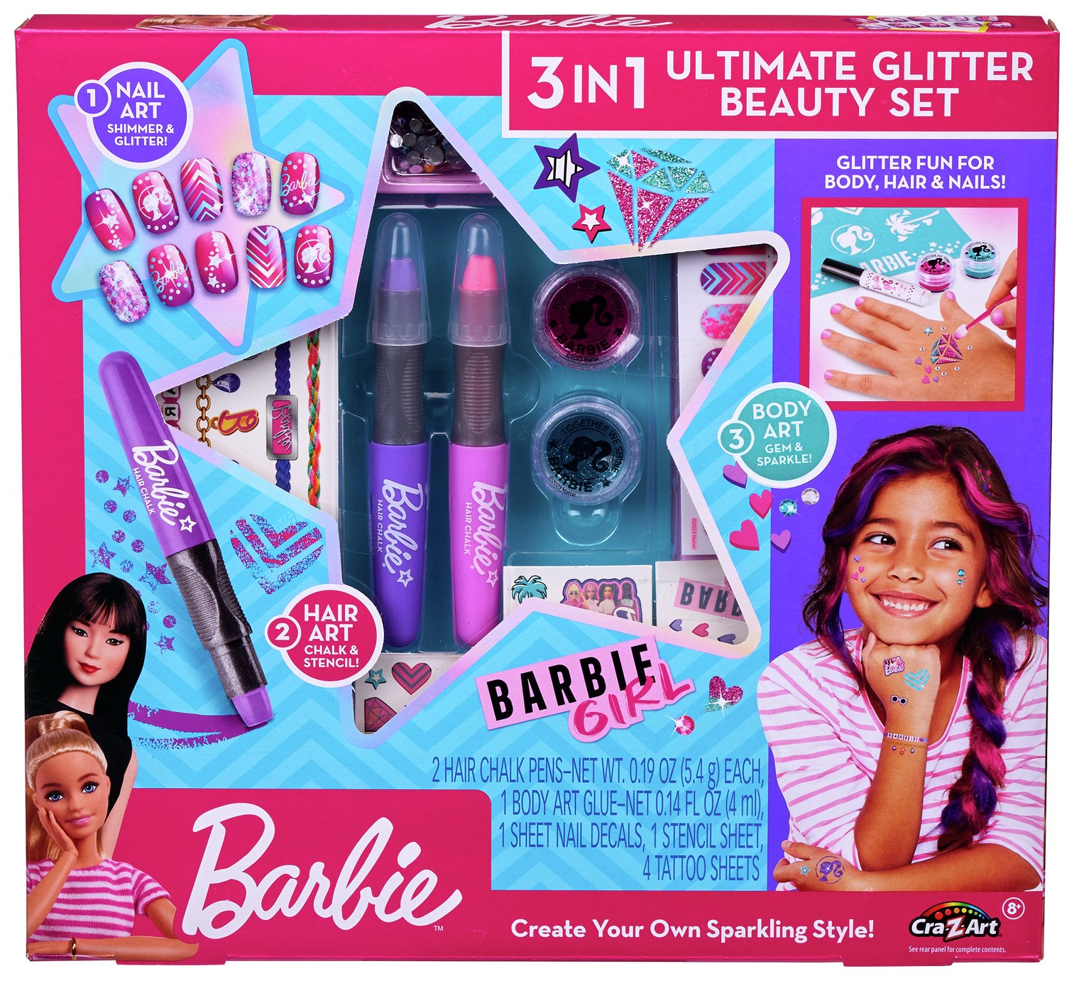 Barbie 3 in 1 Ultimate Glitter Beauty Set