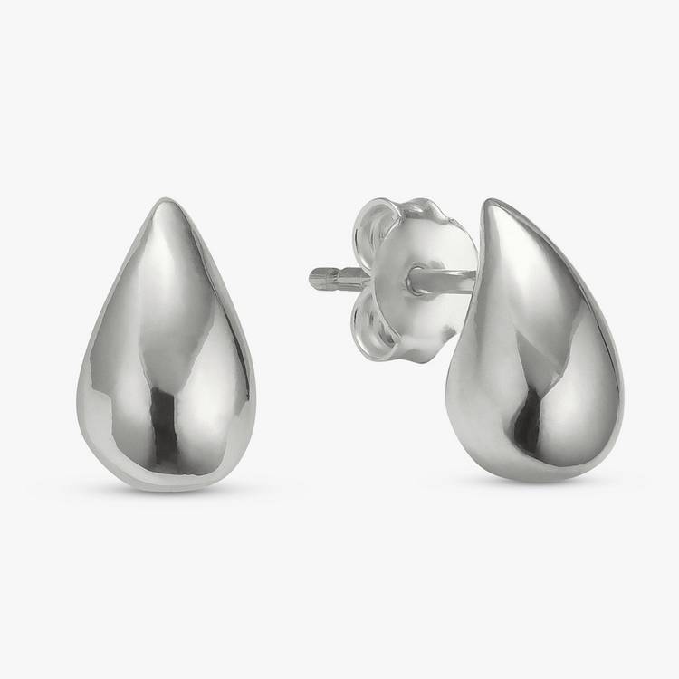Revere Sterling Silver Teardrop Mini Stud Earrings 0
