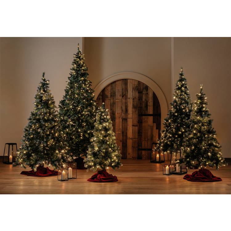 Habitat 5ft Pre lit Blue Oscar Pine Cone Christmas Tree 0