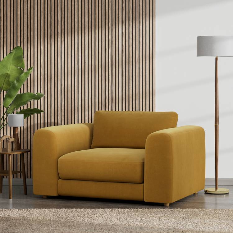 Habitat Ayr Fabric Cuddle Chair - Gold 0