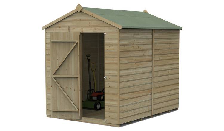 Forest Beckwood Shiplap Windowless Apex Shed - 6 x 8ft