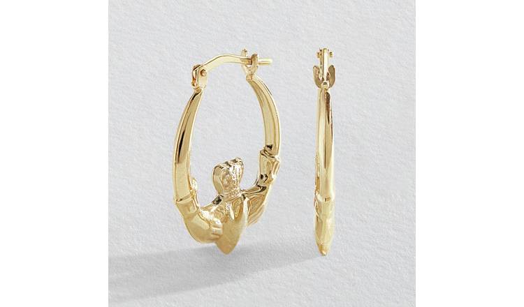 Argos ladies gold on sale hoop earrings