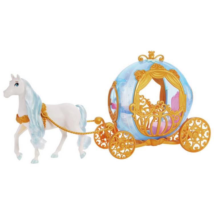 Disney Princess Cinderella's Rolling Doll Carriage & Horse 0