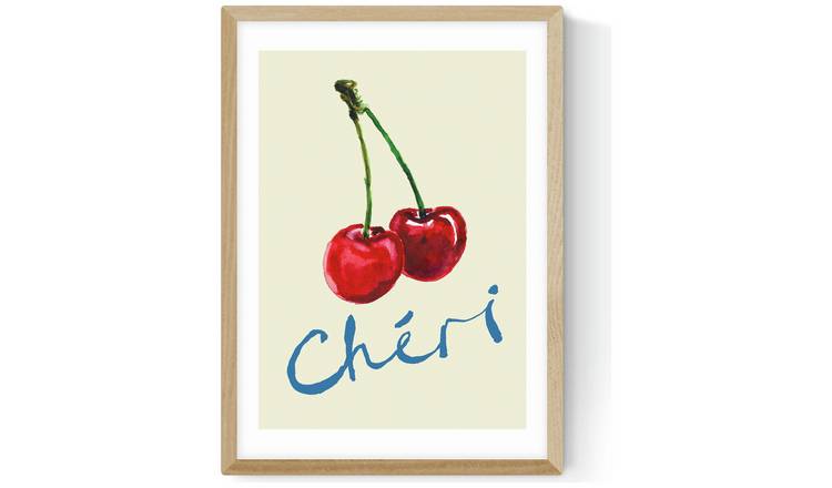 East End Prints Cheri Oak Frame Art Print - A3