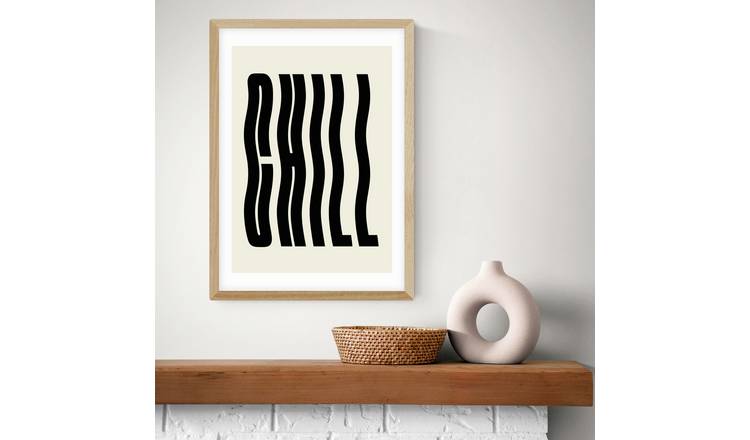 East End Prints Chill Oak Frame Art Print - A2