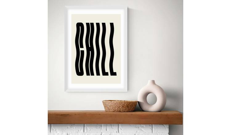 East End Prints Chill White Frame Art Print - A3