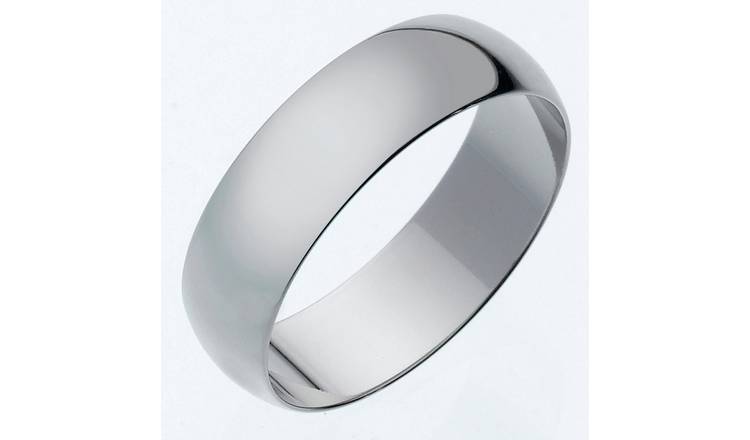 Revere 9ct White Gold Message Wedding Ring - U