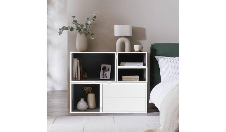 Habitat Rubrics Modular Wide Bookcase - White