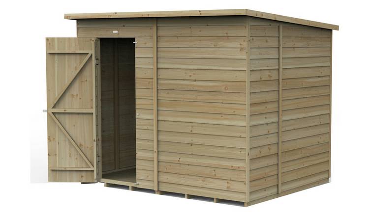 Forest 4Life Overlap Windowless Pent Shed - 8 x 6ft