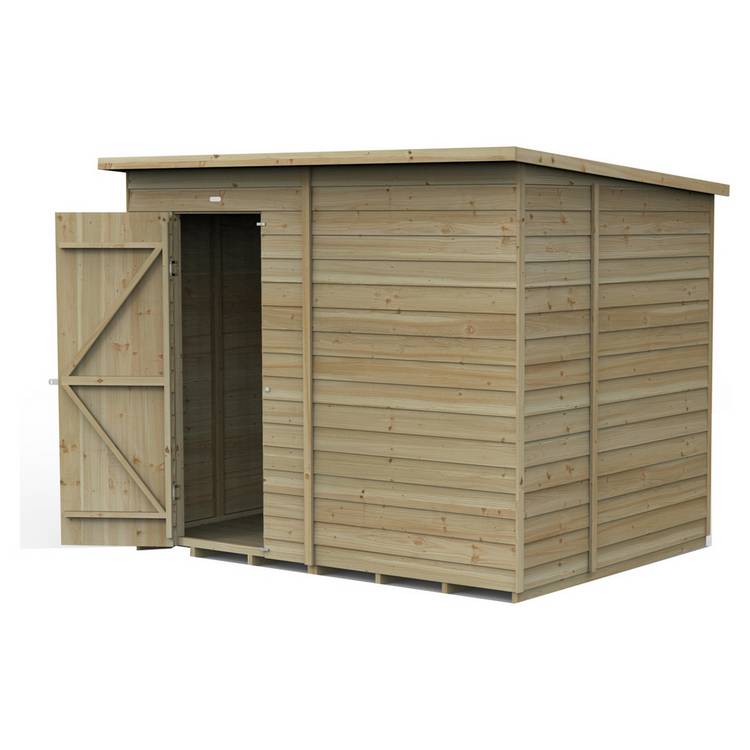Forest 4Life Overlap Windowless Pent Shed - 8 x 6ft 0