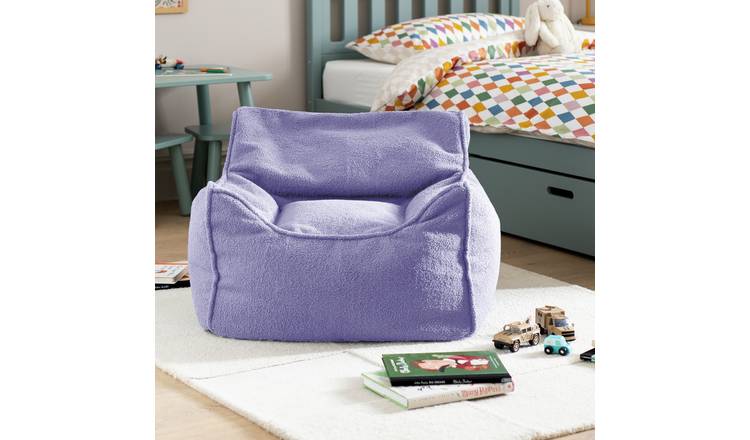 Kaikoo Kids Single Chair Boucle Bean Bag - LiLac