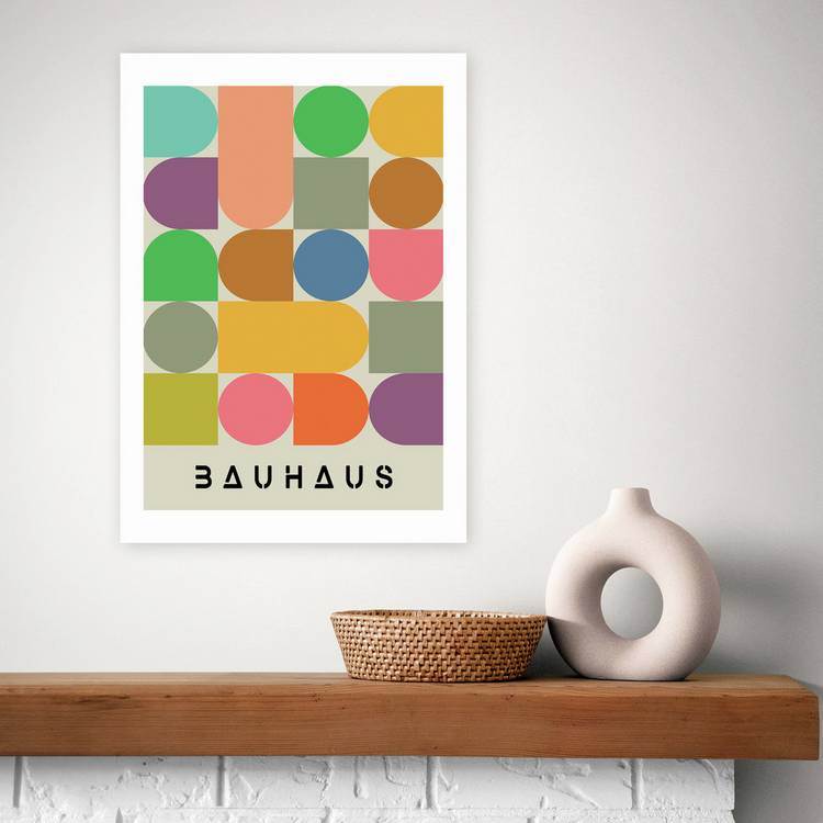 East End Prints Colourful Bauhaus Art Print - A3 0