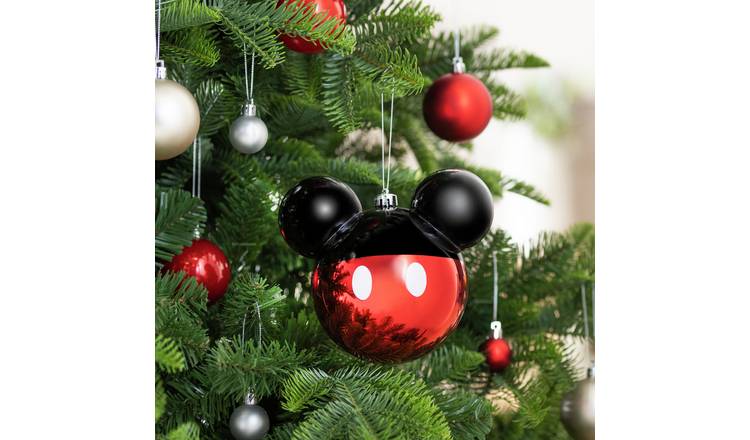 Disney Large Mickey Mouse Christmas Bauble - Red