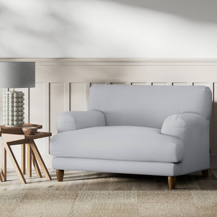 Habitat Askem Fabric Cuddle Chair - Grey - Dark Leg 0