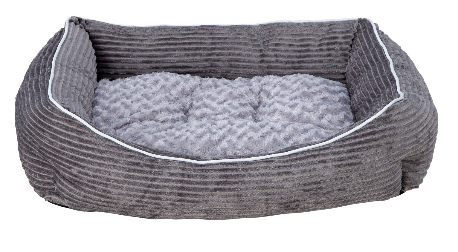 Buy Grey Cord Square Pet Bed - Medium 