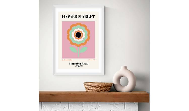East End Prints Columbia Market White Frame Art Print - A2