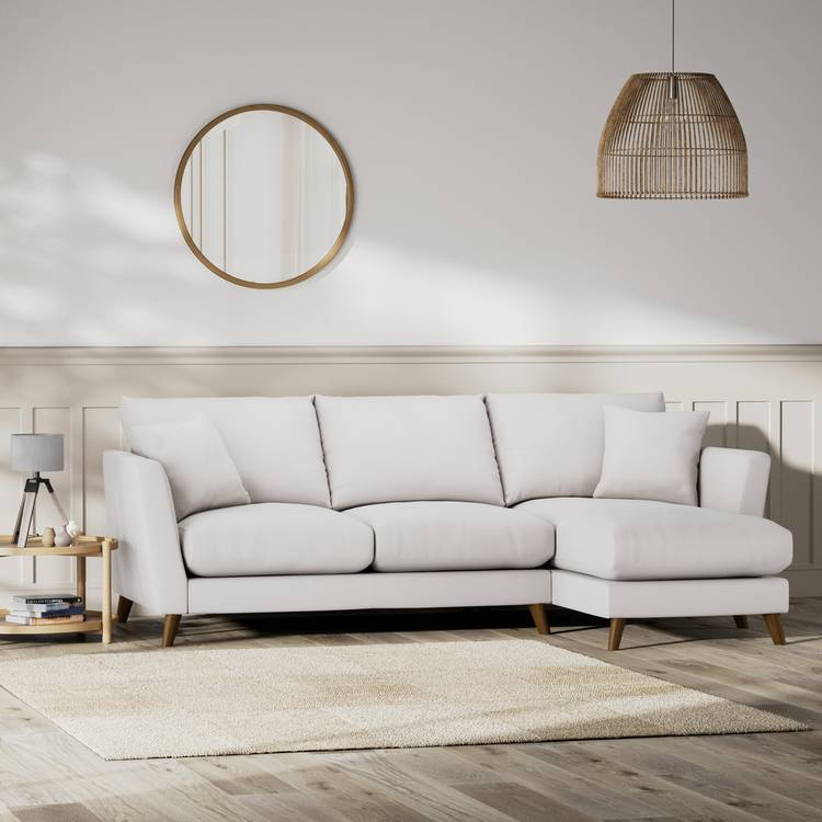 Habitat Lomond Right Hand Corner Sofa - Natural - Dark Leg 0